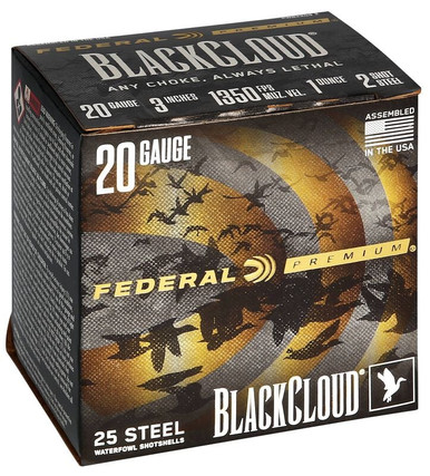 Federal Black Cloud 20 Gauge Ammunition - #2 Shot, 3", 1 oz