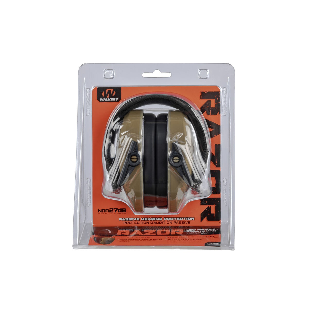 Walker's Game Ear Razor Slim Passive Muff Green