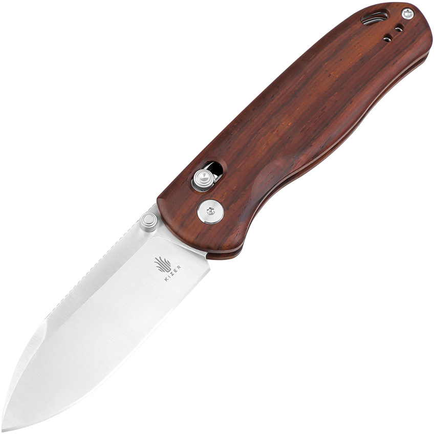 Kizer Cutlery Drop Bear Clutch Lock Pocket Knife Rosewood - KIV3619A6