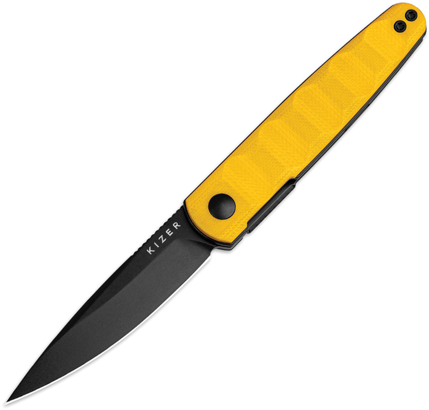 Kizer Cutlery Bamboo Linerlock Pocket Knife Yellow - KIV3722A3