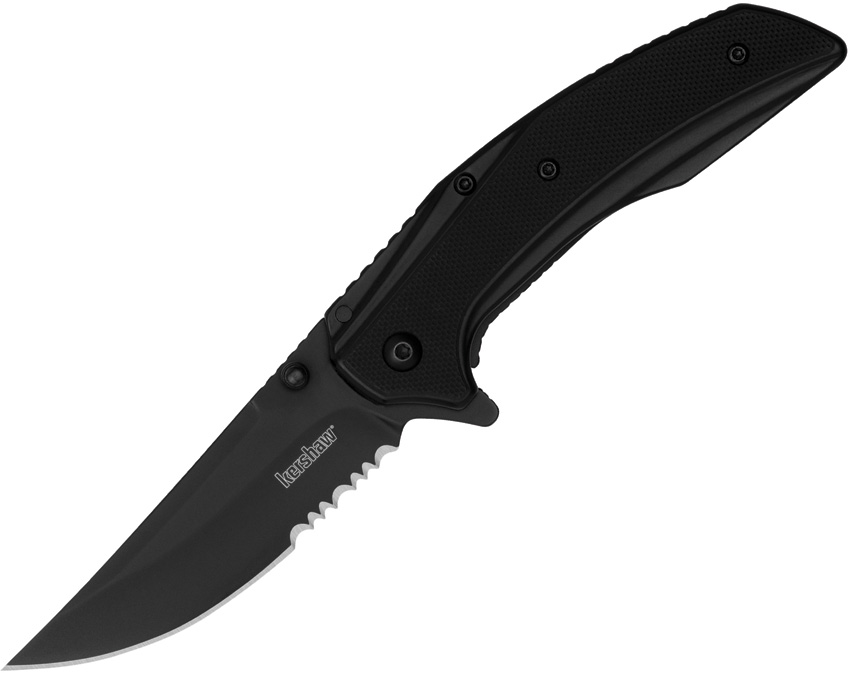 Kershaw Outright Framelock Pocket Knife Serrated - KS8320BLKST