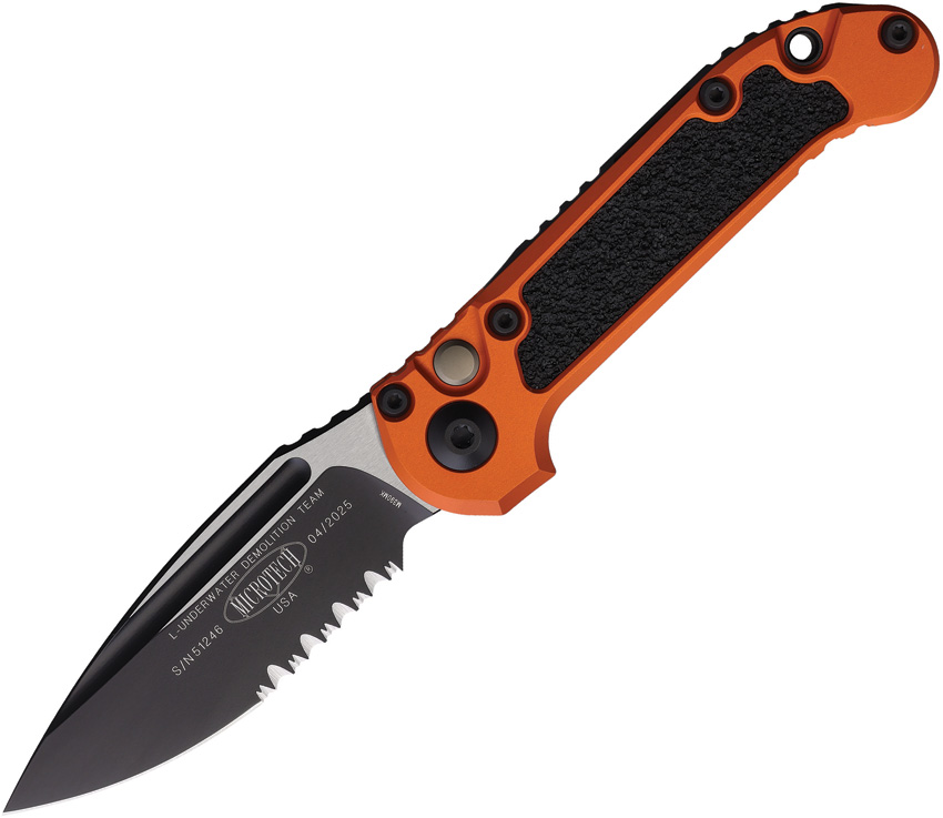Microtech Automatic Pocket Knife LUDT Button Lock Gen III - MCT11352OR