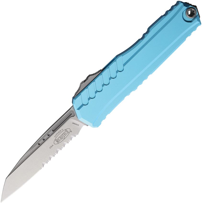 Microtech Automatic Pocket Knife Cypher II S/E OTF Turquoise - MCT124111TQ