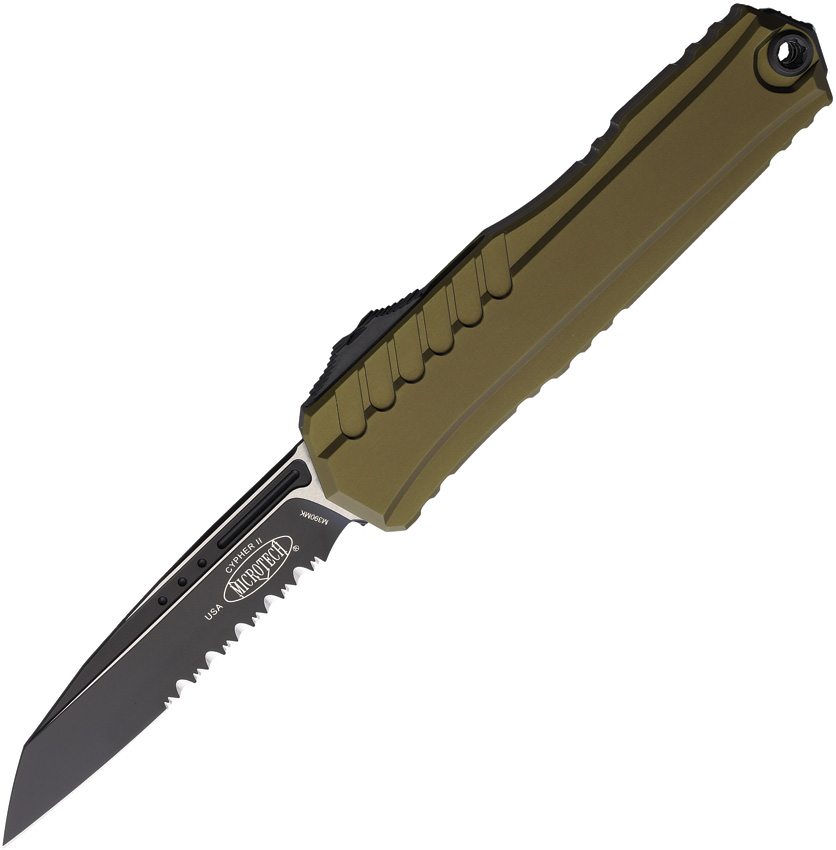 Microtech Automatic Pocket Knife Cypher II OTF OD Green - MCT12412OD
