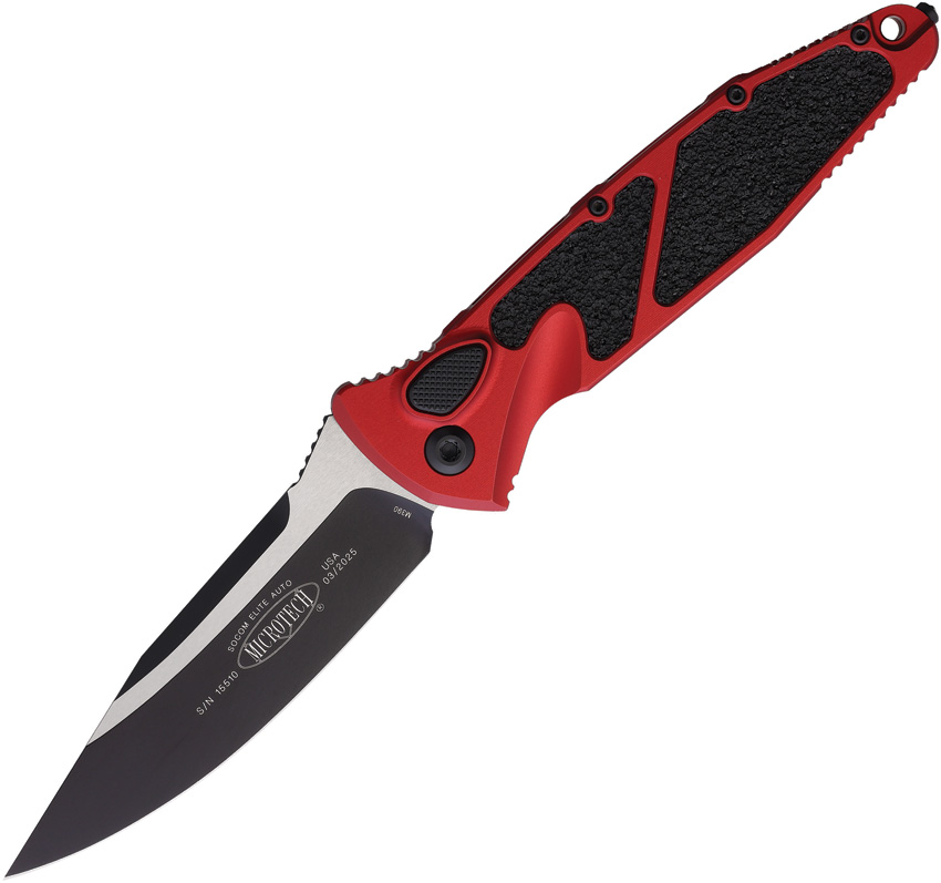Microtech Automatic Pocket Knife Socom Elite Buttonlock - MCT160A1RD