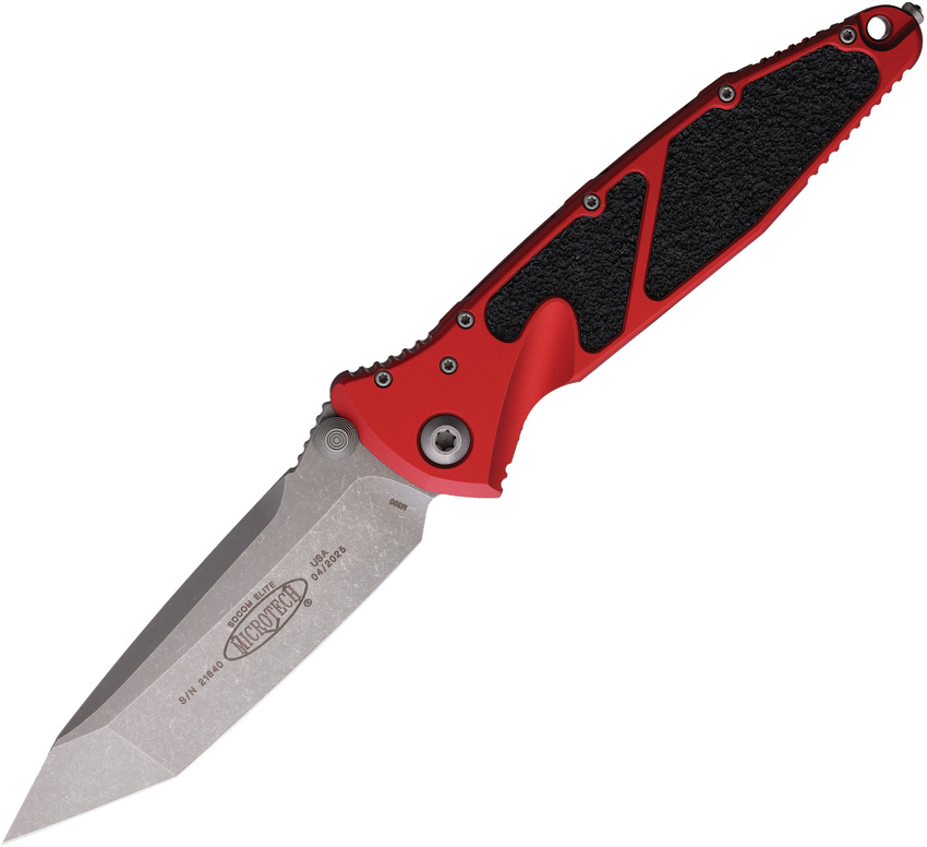 Microtech Socom Elite T/E Linerlock Pocket Knife - MCT16110APRD
