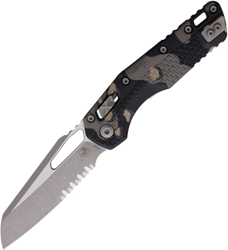 Microtech MSI Ram-Lok Pocket Knife Tri Grip Partially Serrated - MCT210T11APPMTC