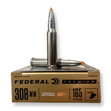 Federal Premium .308 Winchester 165gr Trophy Bonded Tip 20Rnd Rifle Ammunition