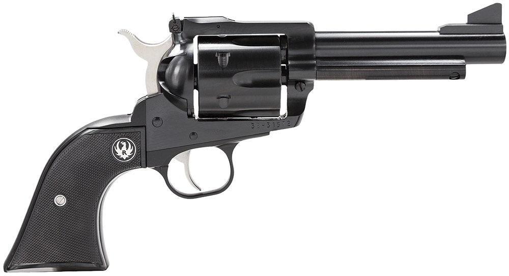 Ruger 0445 Blackhawk Revolver 45 LC 4.62 in, Checkered Hard Rubber Grp