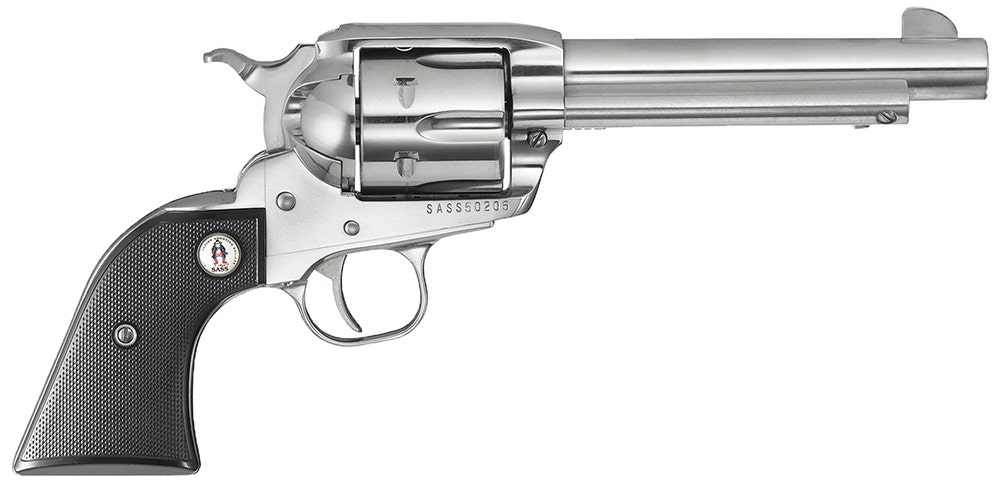 Ruger Vaquero SASS 45 Colt (LC) 5.50" Barrel 6rd Cylinder, High Gloss Stainless Steel