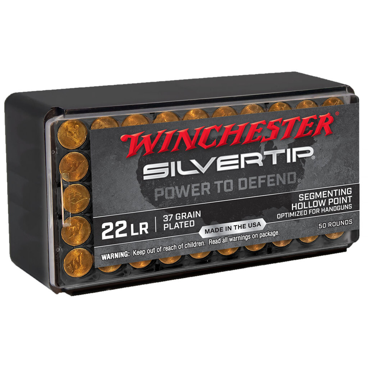 Winchester Silvertip 22 LR 37 Grain Segmenting HP Ammo (50)