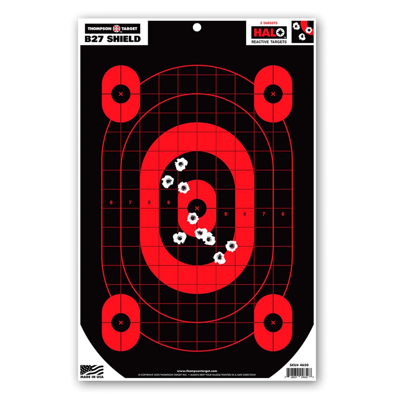 Thompson Target Halo B27 Shield Target 5 Pack