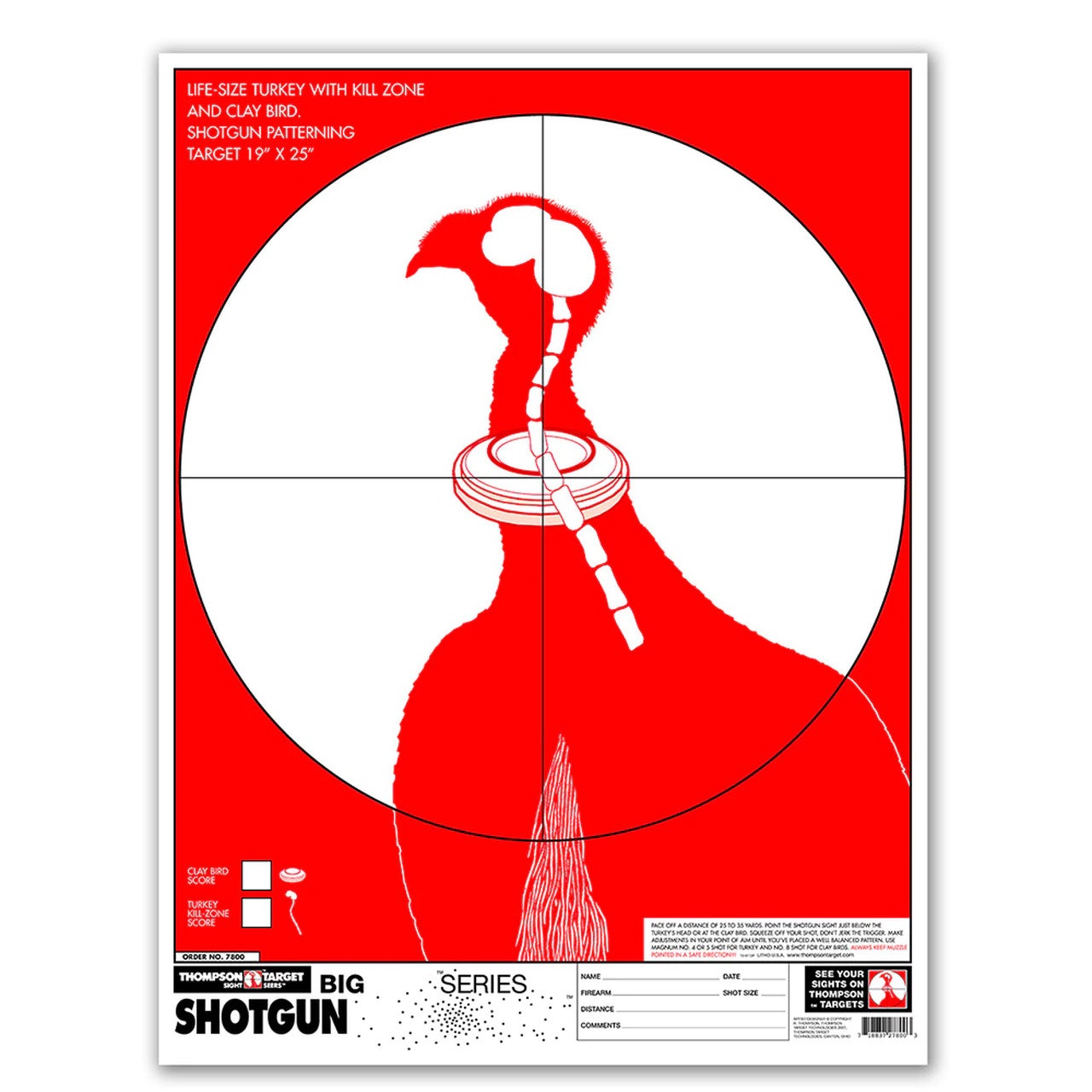 Thompson Target Shotgun Patterning Target