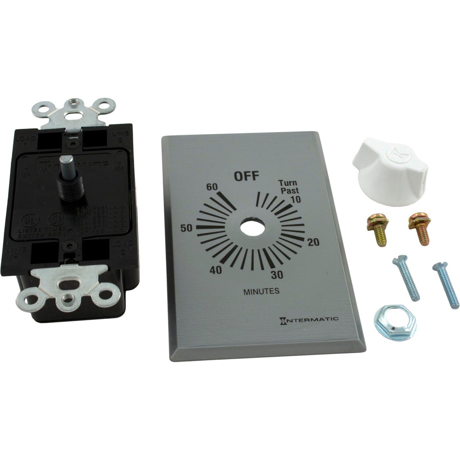Intermatic - Timer, Intermatic, SPST, Wound, 60min, 20A