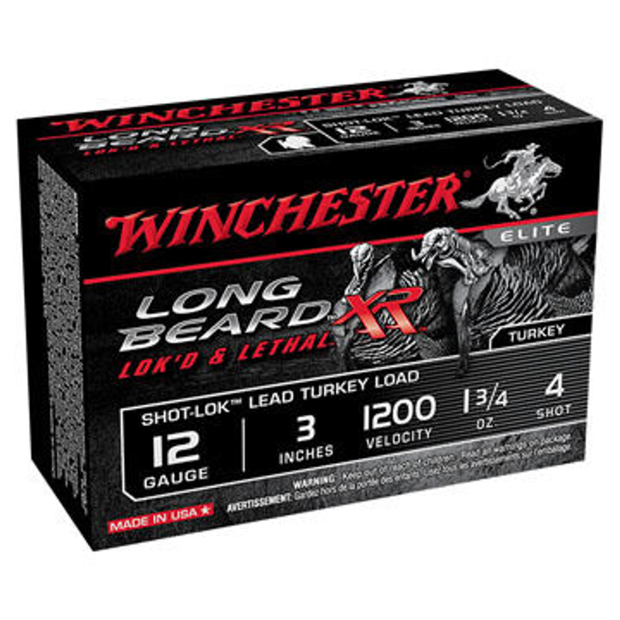 Winchester Long Beard XR 12 GA 3" 1-3/4 oz. #4 Shotshell Ammo (10)