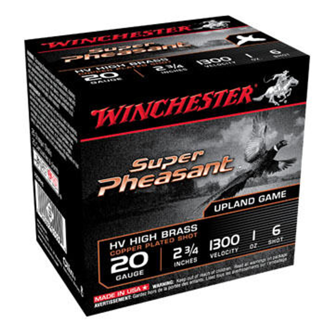 Winchester Super-X Super Pheasant Magnum High Brass 20 GA 2-3/4" 1 oz. #6 Shotshell Ammo (25)