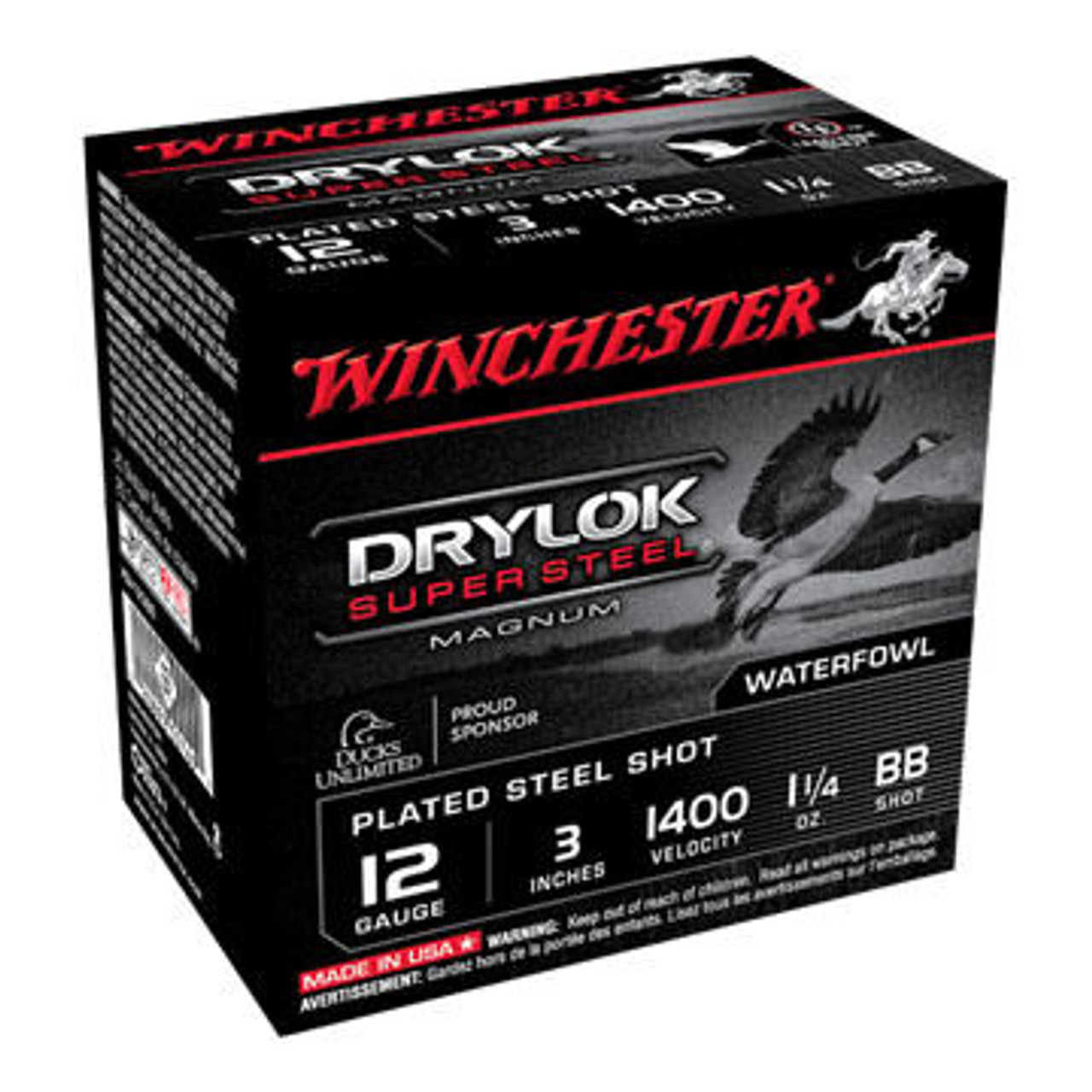 Winchester DryLock Super Steel Magnum 12 GA 3" 1-1/4 oz. BB Shotshell Ammo (25)