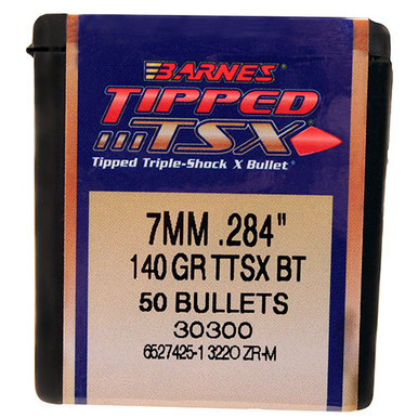Barnes Bullets Tipped Triple-Shock X (TTSX) 7mm 140 gr Polymer Tip Boat-Tail Bullets -50cnt