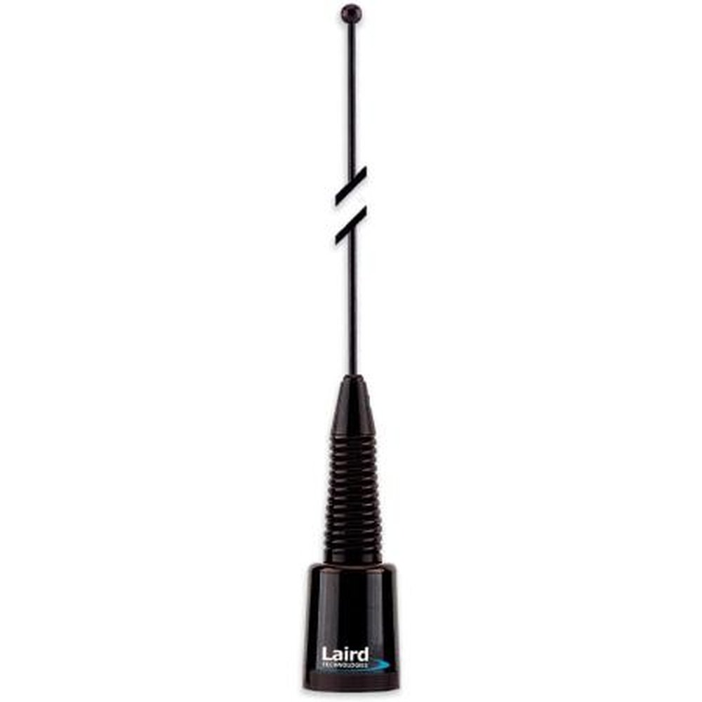 LAIRD BB132S 132-512 Mhz 200 Watt Tunable 1/4 Wave Antenna with Spring.Black.Order Motorola Style Mount, Cable and Connector Seperately