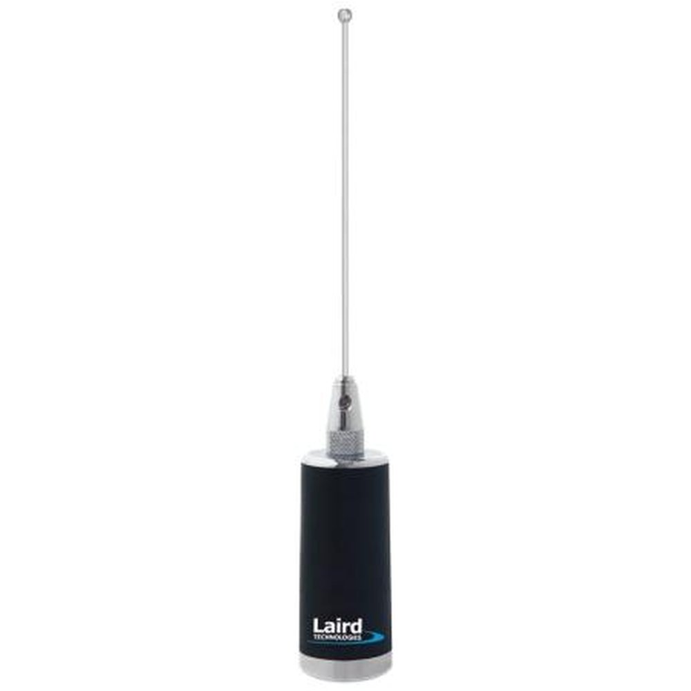 LAIRD C40 40-47 Mhz DC Ground Base Loaded Antenna.Unity Gain, 500 Watt.49" Tap- Ered Whip.Attractive Black/chrome Coil.Order Spring And/or Mount