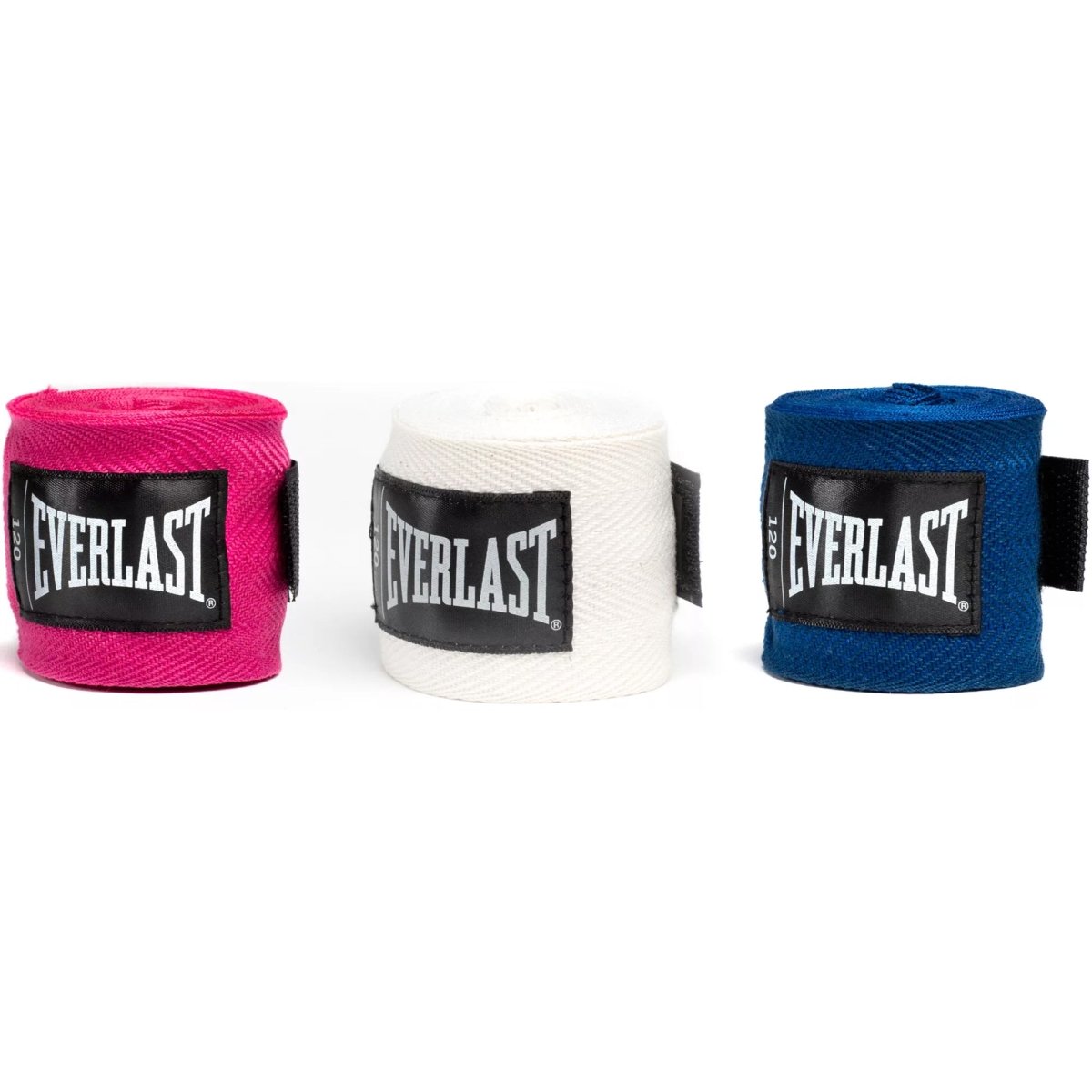 Everlast Core 120" Boxing and MMA Handwraps 3-Pack - Blue/White/Red