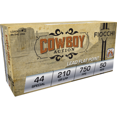 Fiocchi Cowboy Action .44 Special 210gr Lead Flat Point 50Rnd Handgun Ammunition