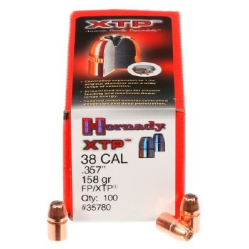 HORNADY XTP .38 Cal 158 gr FP Bullets-100cnt