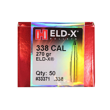 Hornady ELD-X .338 Cal 270 gr Bullets-50cnt