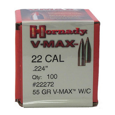 Hornady V-MAX .22 Cal 55 gr Bullets-100cnt