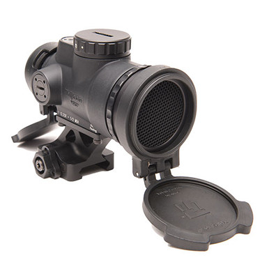 Trijicon 1x25mm Patrol Riflescope with Miniature Rifle Optic (MRO) - 2.0 MOA Adjustable Red Dot Reticle with 1/3 Co-Witness Quick Release Mount, Blk