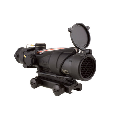 Trijicon ACOG 4x32mm BAC Rifle Combat Optic (RCO) Scope - Red Chevron Reticle for the US Army's M150 with Thumbscrew Mount, Black