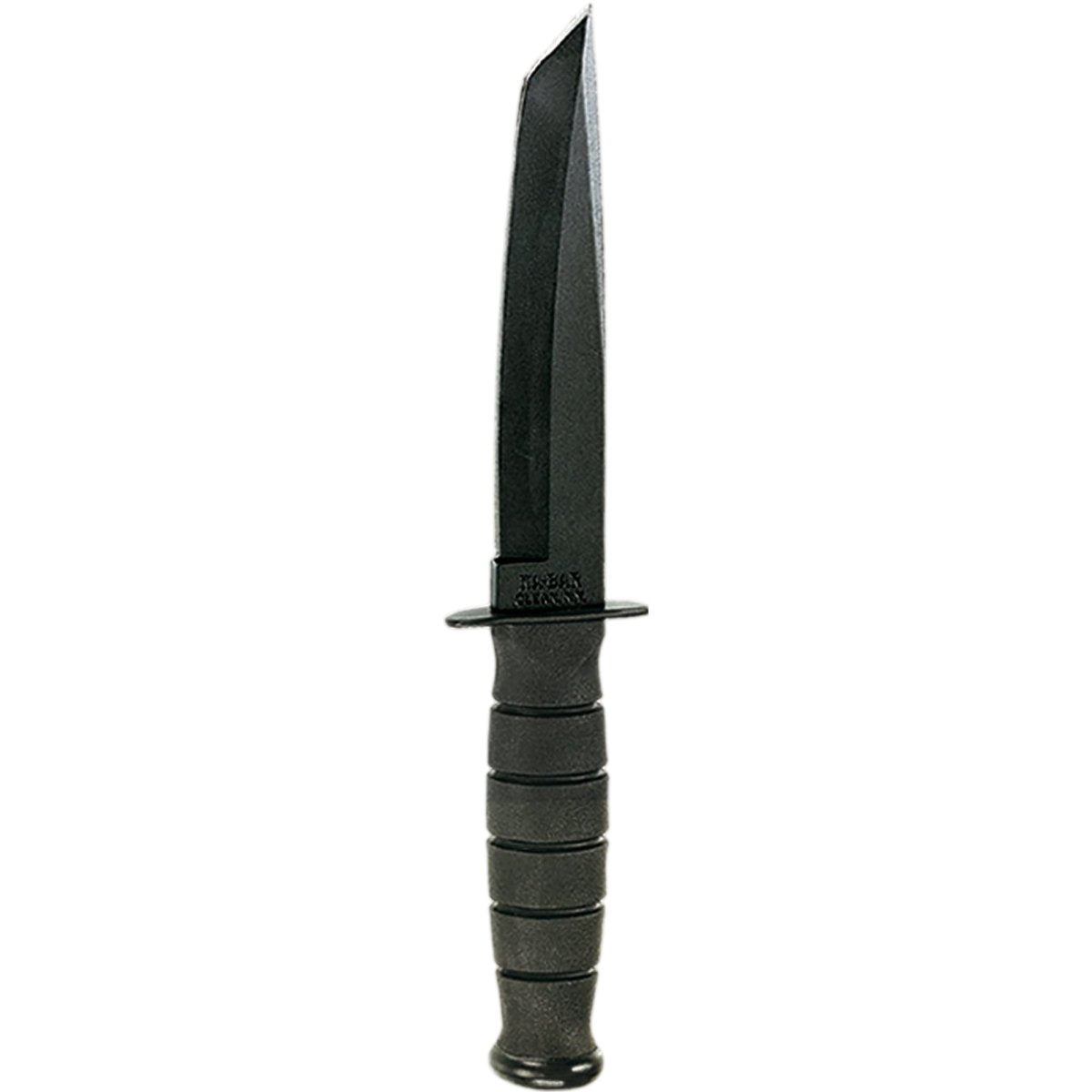 KA-BAR 5.25" Fixed Blade Short Tanto Serrated Knife w/ Sheath - Black