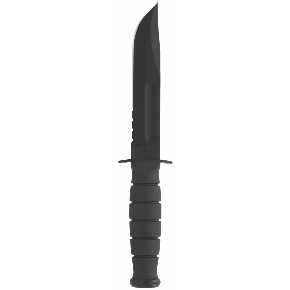 KA-BAR 5.25" Fixed Blade Short Serrated Clip Point w/ Sheath, 1095 Carbon Steel
