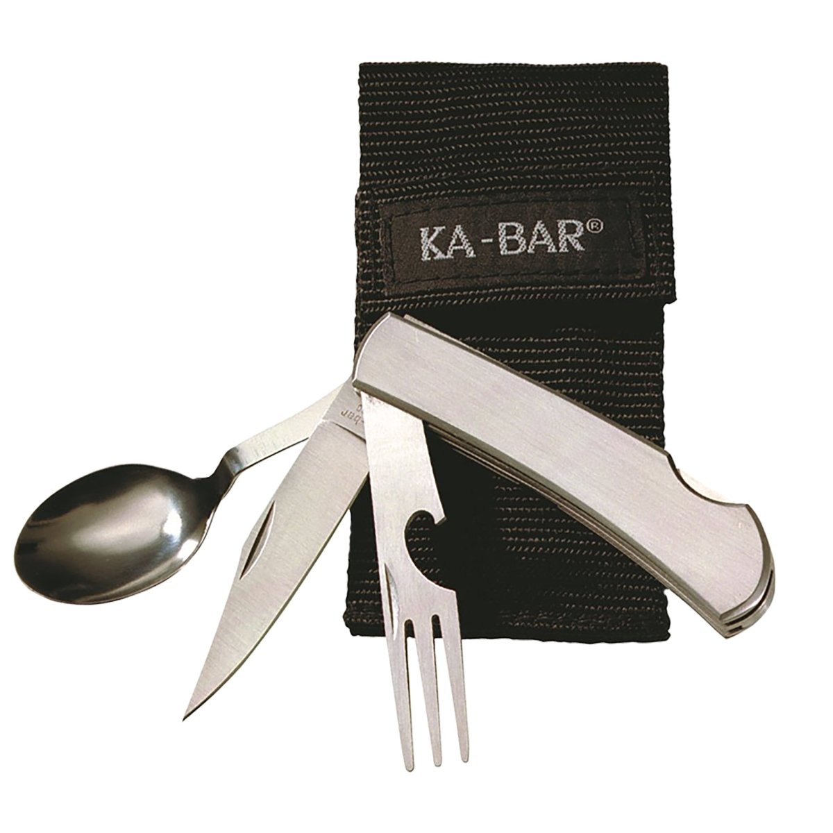 KA-BAR Original HOBO Portable Fork, Knife and Spoon with Carrying Case
