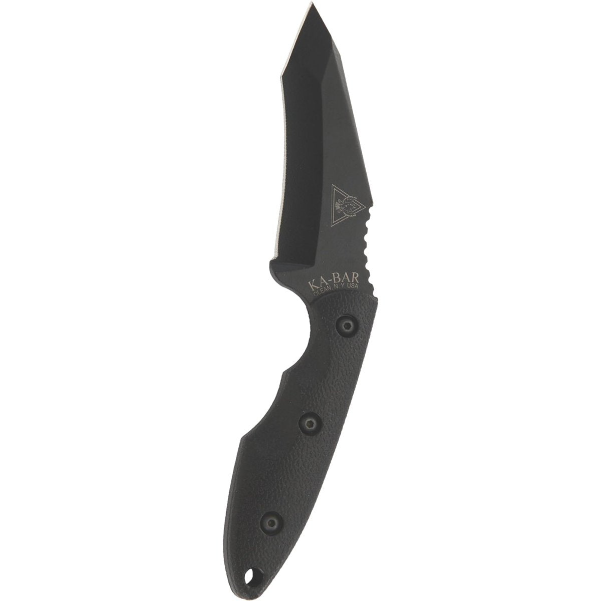 KA-BAR 3.563" Fixed Blade TDI/Hinderer Hell Fire Knife w/ Sheath and Clip- Black
