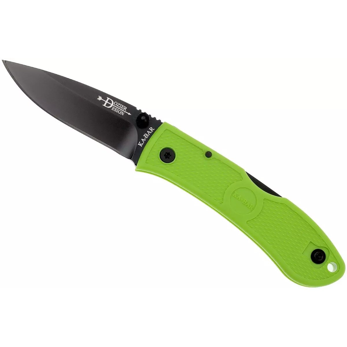 KA-BAR 2.38" Blade Dozier Mini Folder Knife - Zombie Green