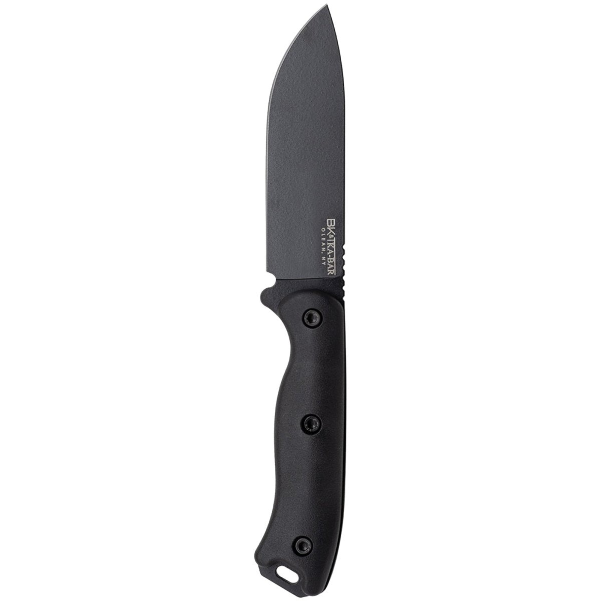 KA-BAR 4.375" Fixed Blade Becker Short Drop Point Knife w/ Sheath - Black