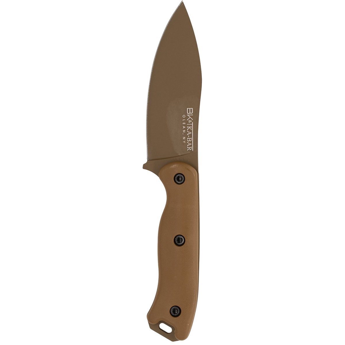 KA-BAR 4.3125" Fixed Blade BK19 Becker Nessmuk Knife w/ Sheath - Brown