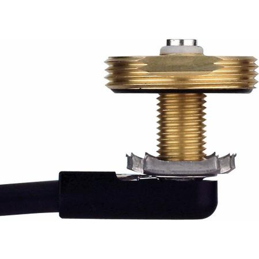 TE MABVT8U 3/4" Brass Hole Mount for Surfaces Up to 1/2" Thick.Includes 17' RG-58U Cable.Order Connector Separately.Solid Center Conductor Cable