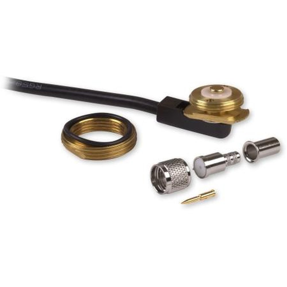 MAXRAD NMO-60-300-M1-N Brass Permanent Body Mount for a 3/4" Hole.Includes 25' RG58/U and Loose Mini-UHF Connector.Formerly Part NMO58U//PL