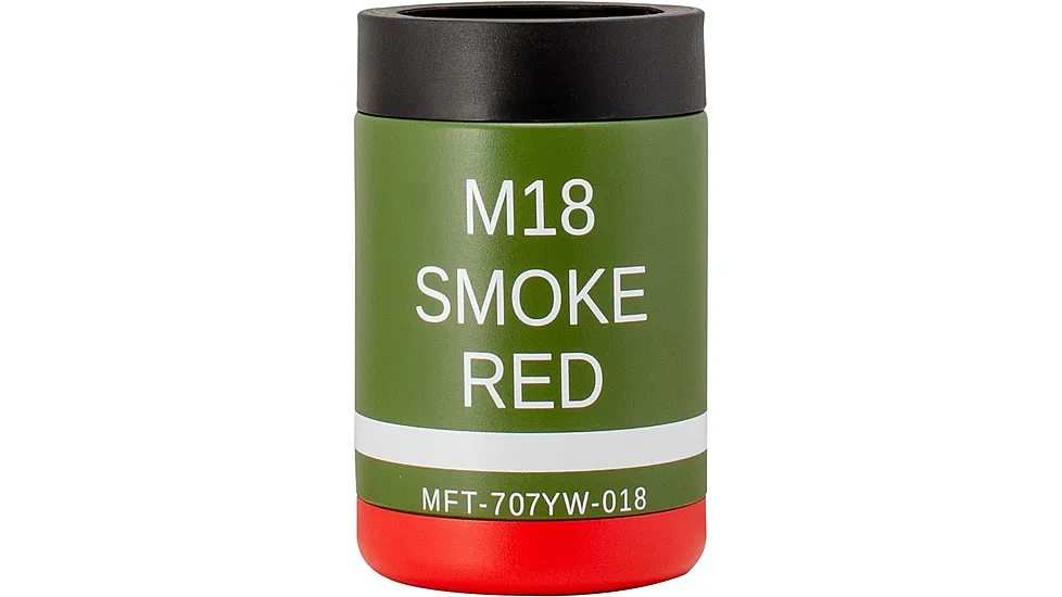 Mission First Tactical 12 oz M18 Red Smoke Can Cooler