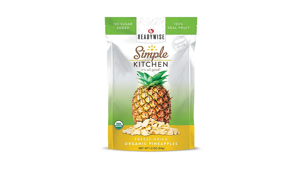 ReadyWise Simple Kitchen Organic Freeze-Dried Pineapples