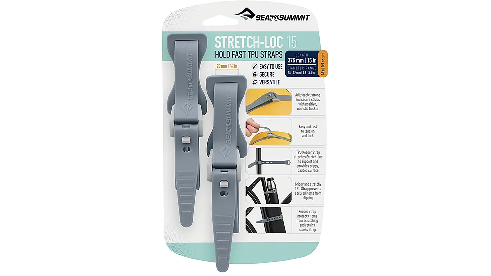 Sea to Summit Stretch-Loc TPU Straps 15, 2 Pack