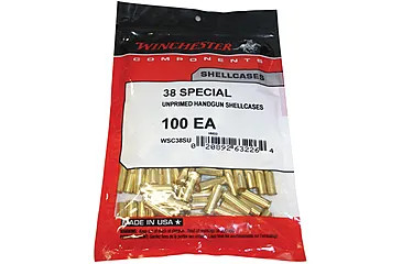 Winchester .38 Special Unprimed Pistol Brass 100cnt-WSC38SU