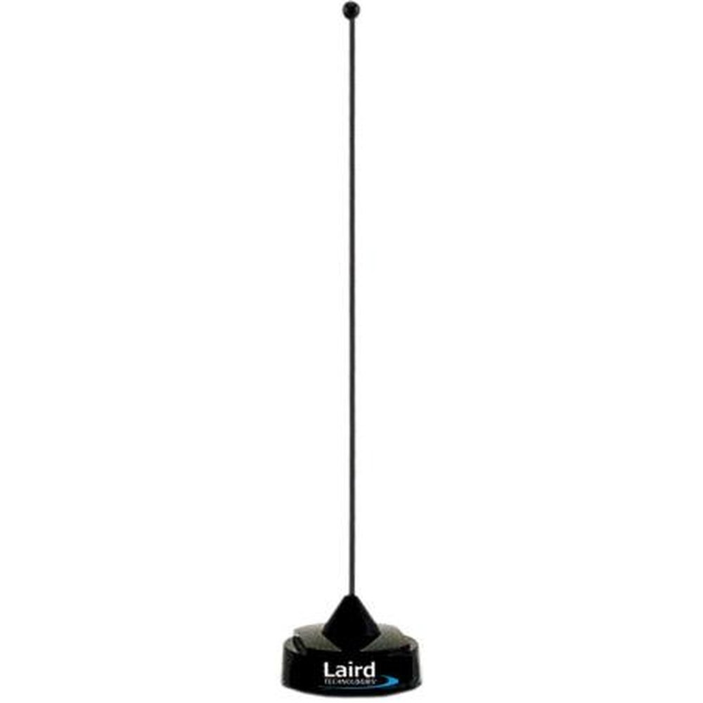 LAIRD QWB144 144-152 Mhz Unity Gain 1/4 Wave Black Antenna.Brass Button Contact Provides a Superior Match at Feedpoint.Order Mount Separately