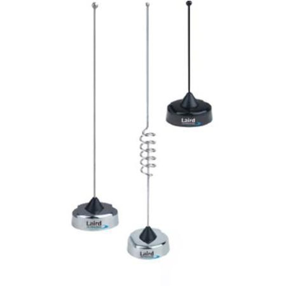 LAIRD QWB220 220-225 Mhz Unity Gain 1/4 Wave Antenna in Black.Brass Button Contact Provides a Superior Match at Feedpoint.Order Mount Seperately