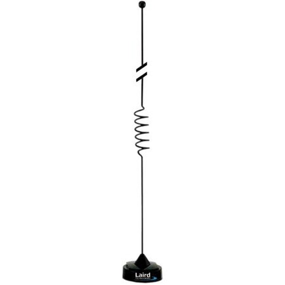TE QWB8063 806-866 Mhz 3dB Gain Open Coil Antenna in Black Stainless Steel Radiator and Triple Plated Chrome Nut Included.Order LAIRD Mount
