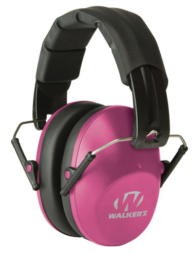 Walkers Pro Low Profile Folding Passive Ear Muffs - Pink