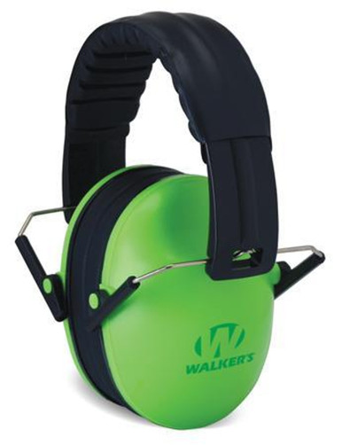 Walkers Game Ear Dual Colored 26 dB Folding Passive Ear Muffs - Black/Green