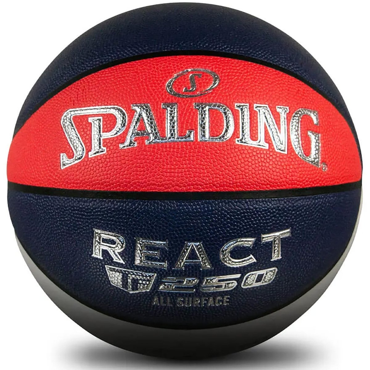 Spalding React TF-250 Indoor/Outdoor Basketball - Red/White/Blue